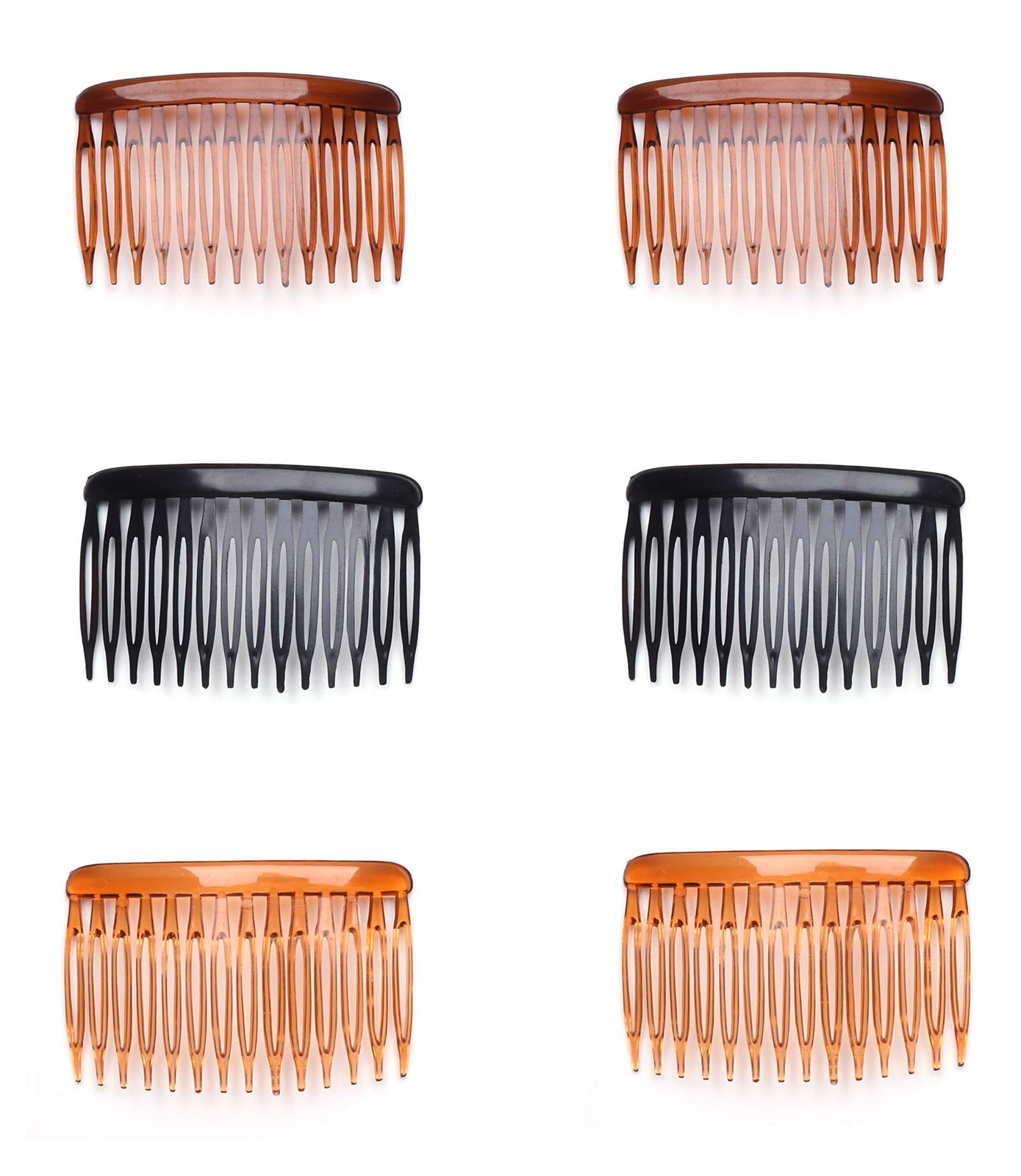 6 Pieces Women Hair Comb Accessories French Hair Side Combs Plastic Twist Decor
