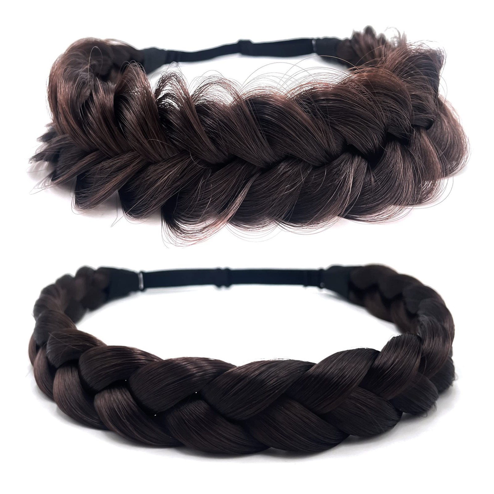 Braid Headband Set, Regular Messy Fishtail, Chunky Adjustable Hairpiece