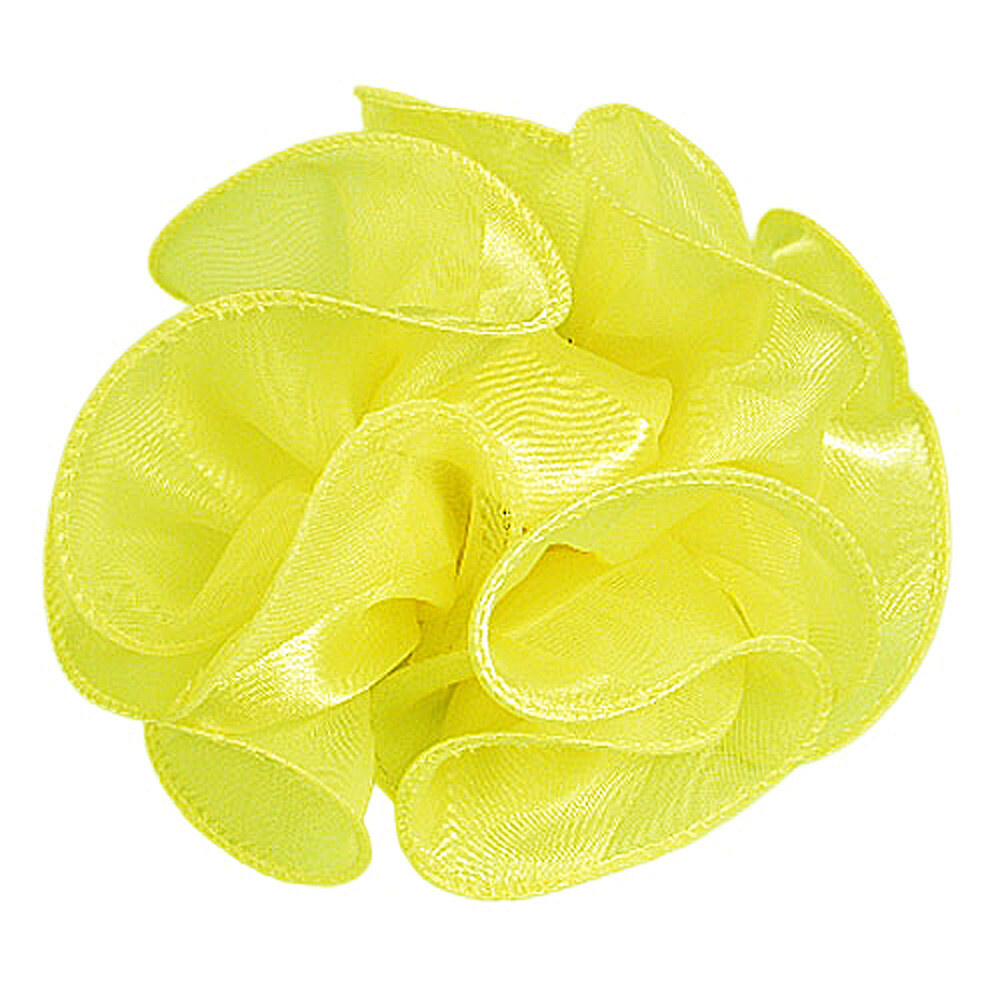 Satin Ruffled Jaw Clip Claw Hair Bows