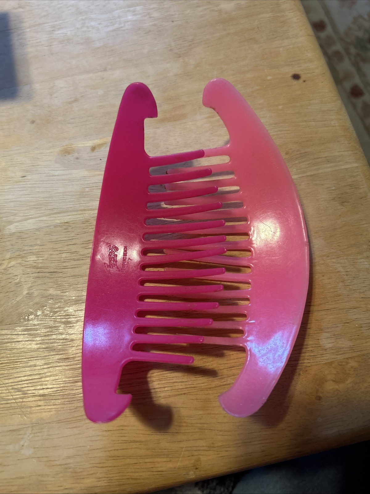 Vintage Banana Hair Comb Cincher Hair Clip Holder Hair Fork Pink 2 tone