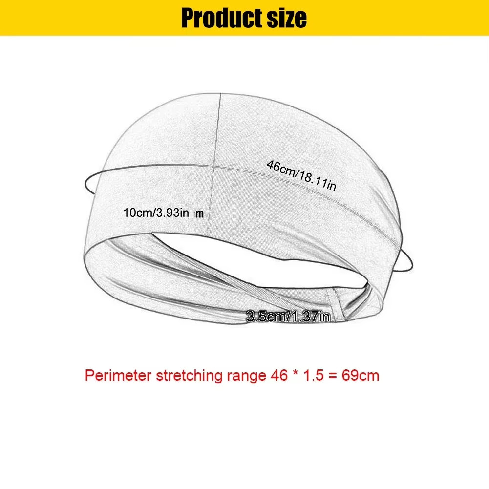 Sport Headband Fitness Sweat Bandage Head Hair Band Tennis Yoga Absorb Sweat Hea