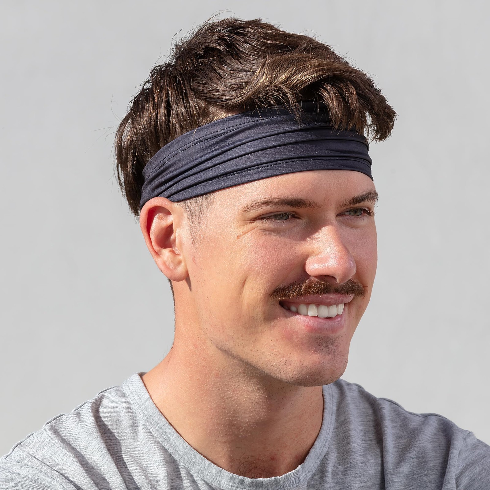 5-Pack Sport Headbands for Men & – Sweat-Wicking Workout & Running Head Bands…