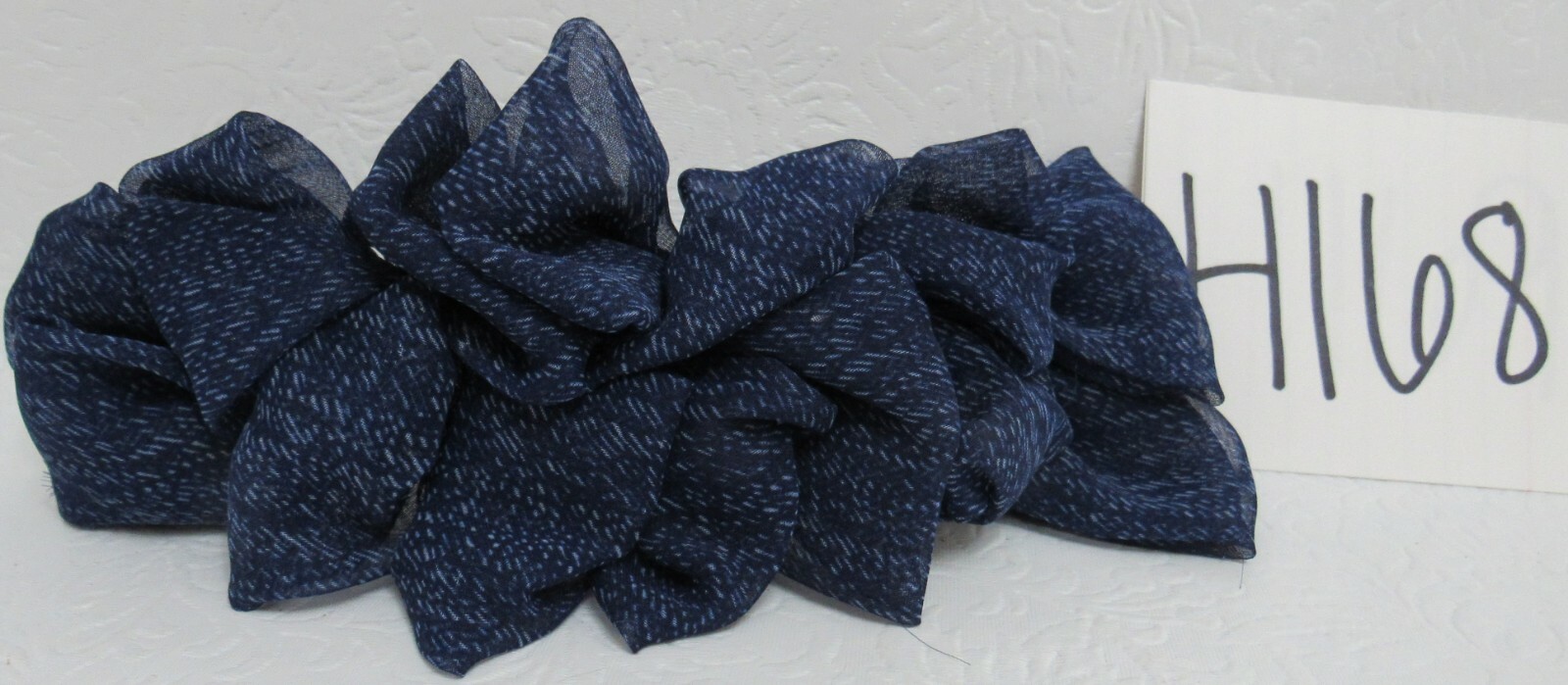 Chiffon Ruffle Wave Banana Hair Clip Accessory Clamp Blue