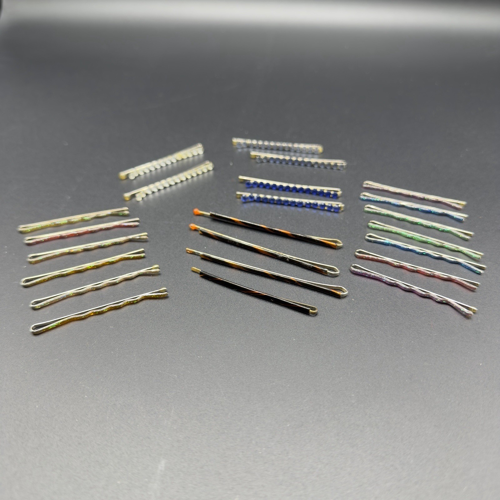 Vintage & Modern Decorative Bobby Pins Lot | Rhinestone Enamel Hair Pins