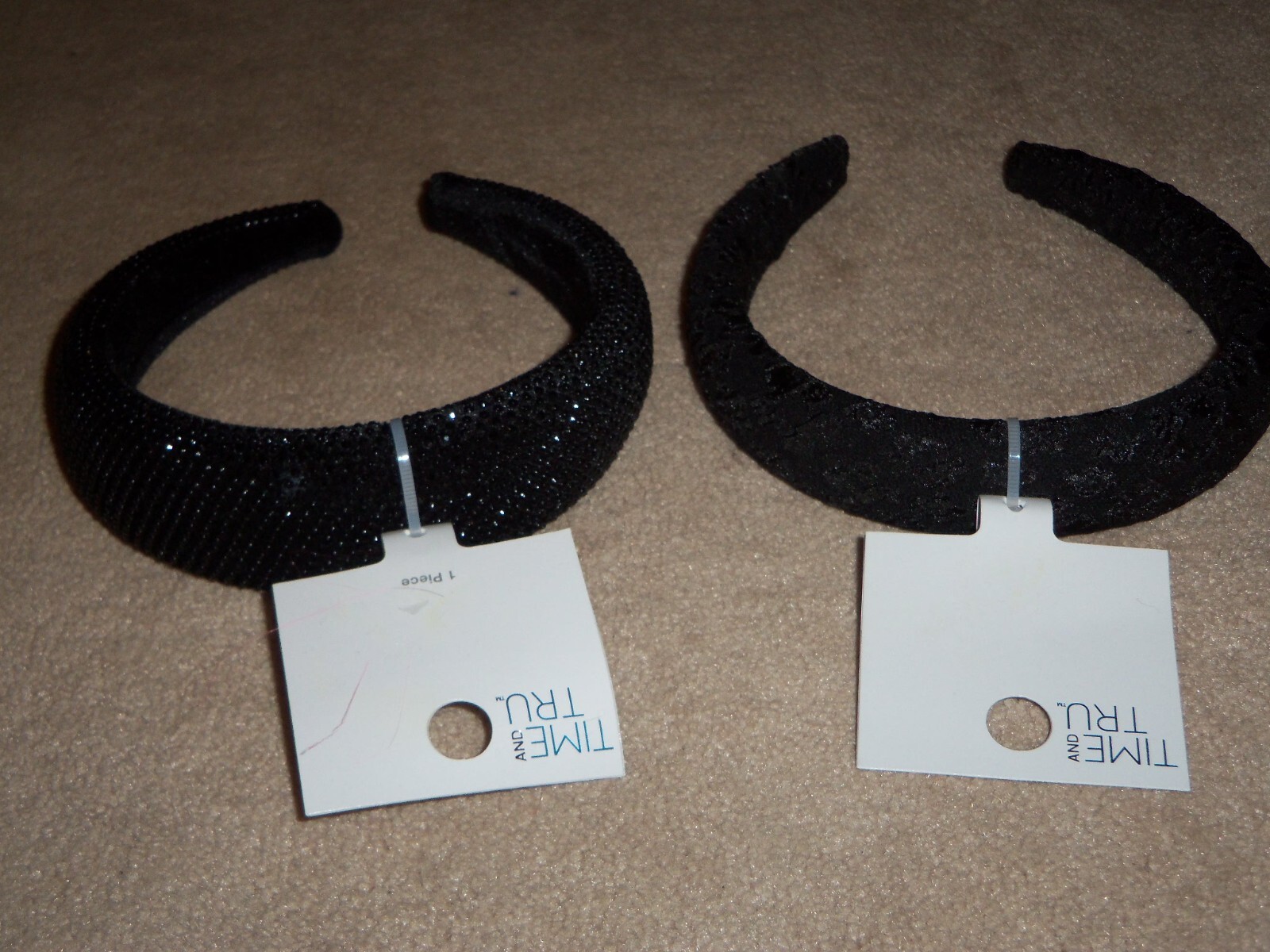 NEW, TIME AND TRU KNOT HEADBANDS, BLACK