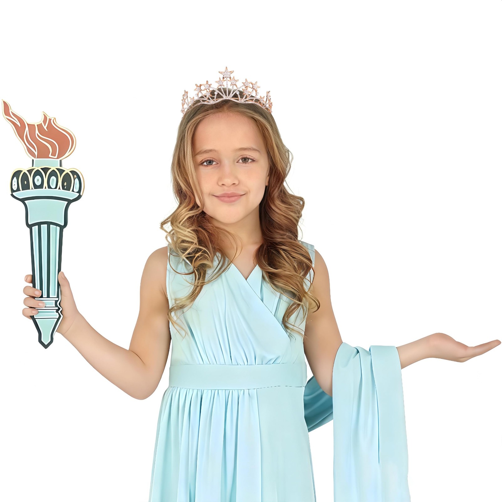 Star Headband Crown, Gold Tiara Star Goddess Sun Moon Stellar Planet Costume Ha