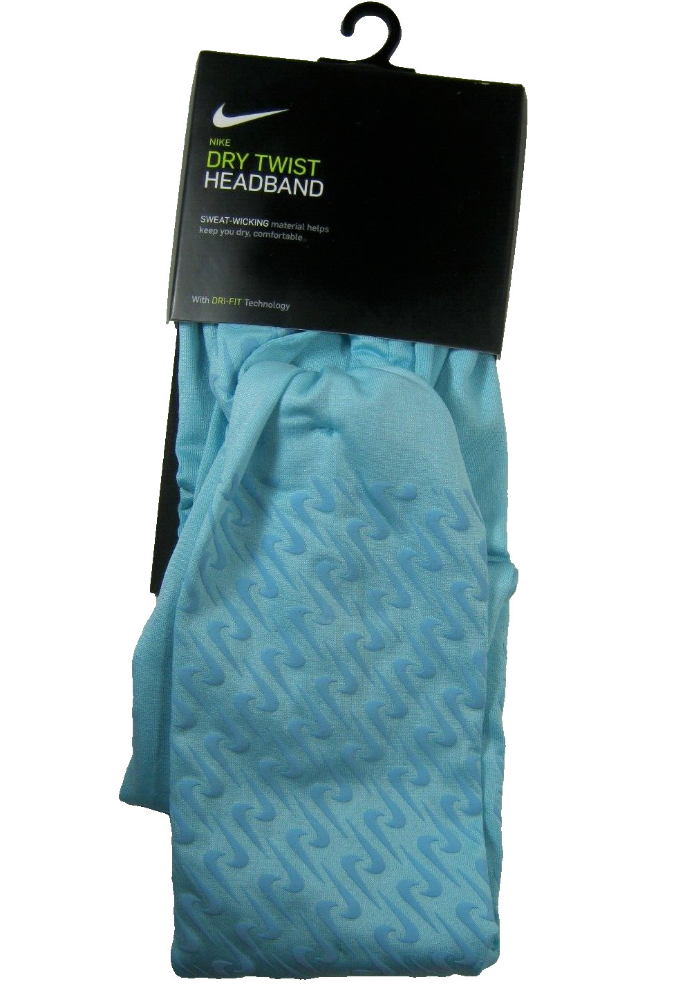 Nike Wide Dry Twist Dri Fit Head Tie Mens Womens Headband OSFM Aqua Blue New