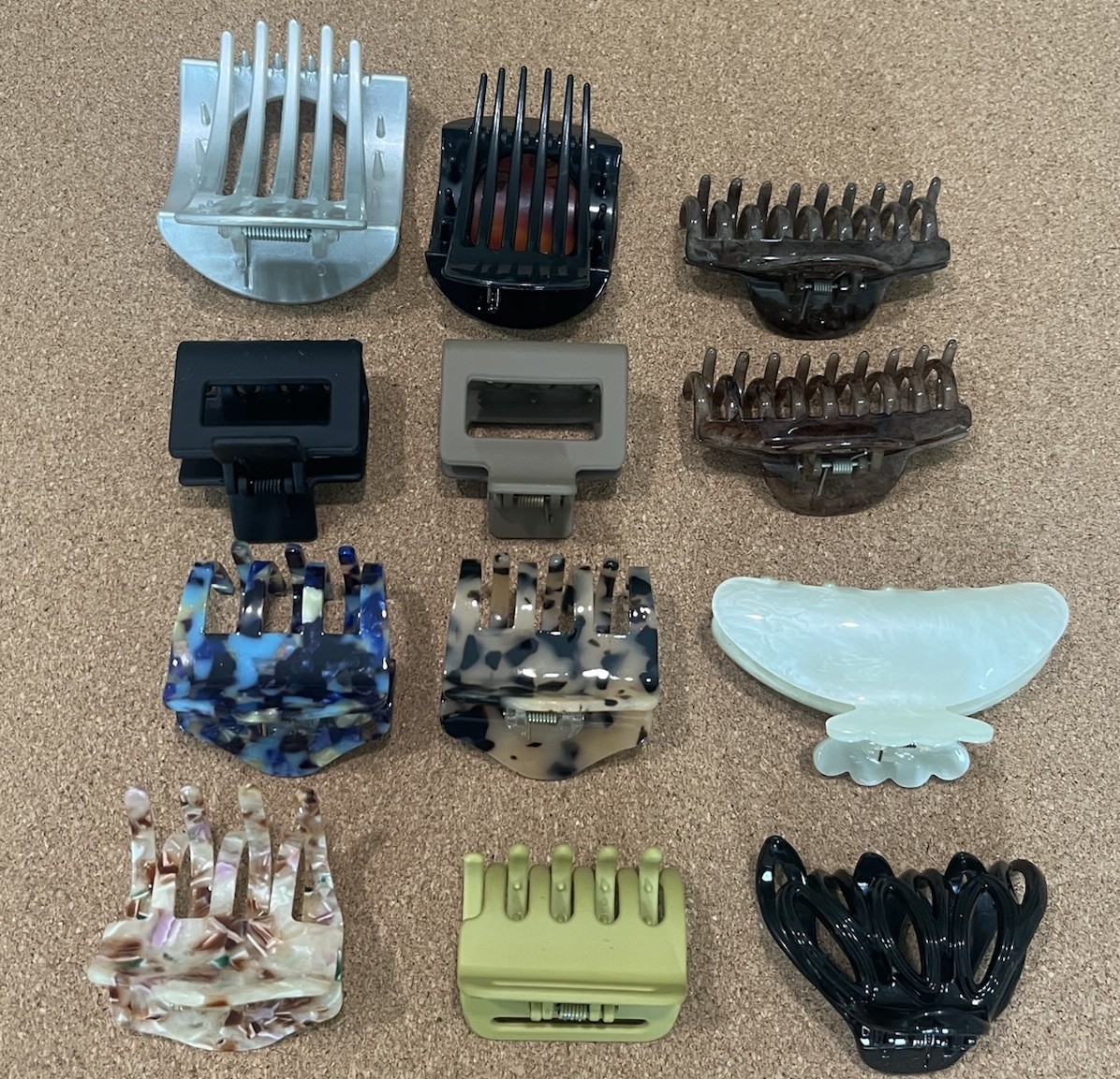 Medium Hair Claw Clip Updo Accessory Clip Multi-color Mixed Lot of 12