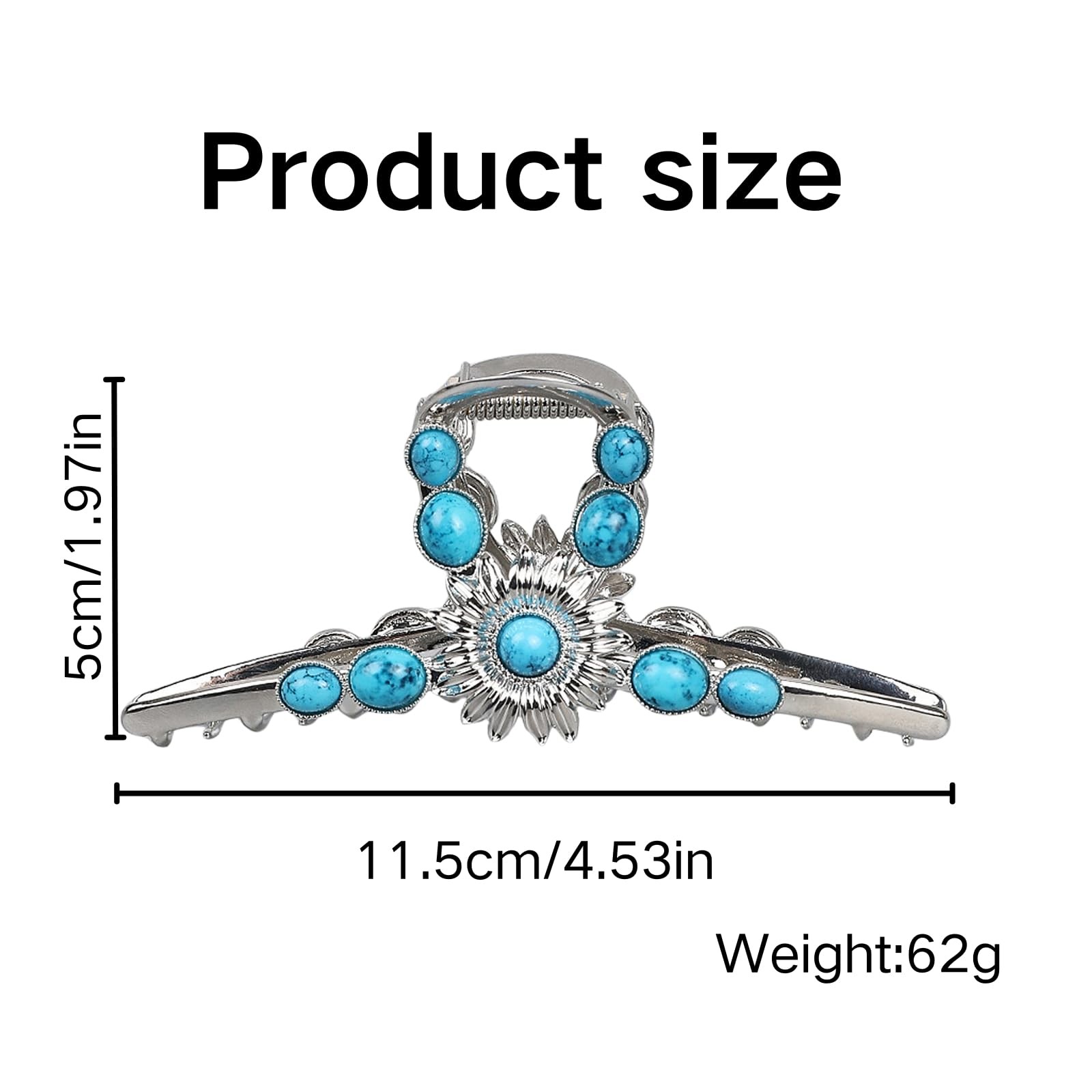 Flower Rhinestone Metal Hair Claw Clips for Women Camellia Floral Claw Clip L