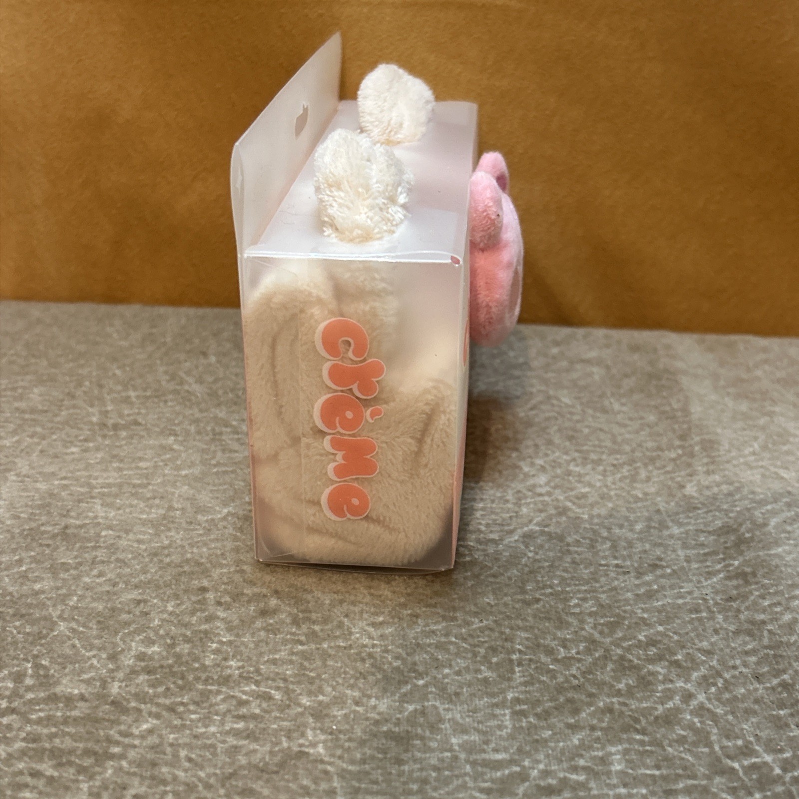 The Crème Shop 3D Teddy Bear Spa Headband Pink Plush Straw-Beary Fluff
