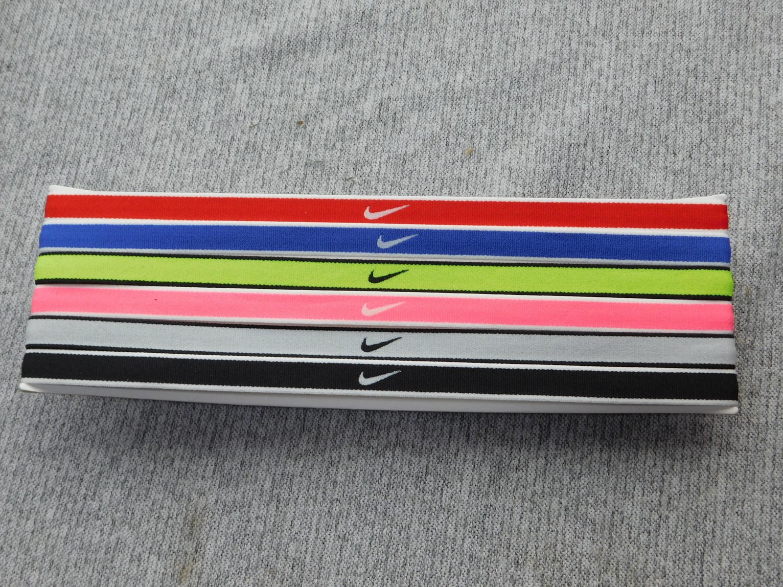 Nike Headband Womens One Size Multicolor Polyester Activewear Logo Sweatband