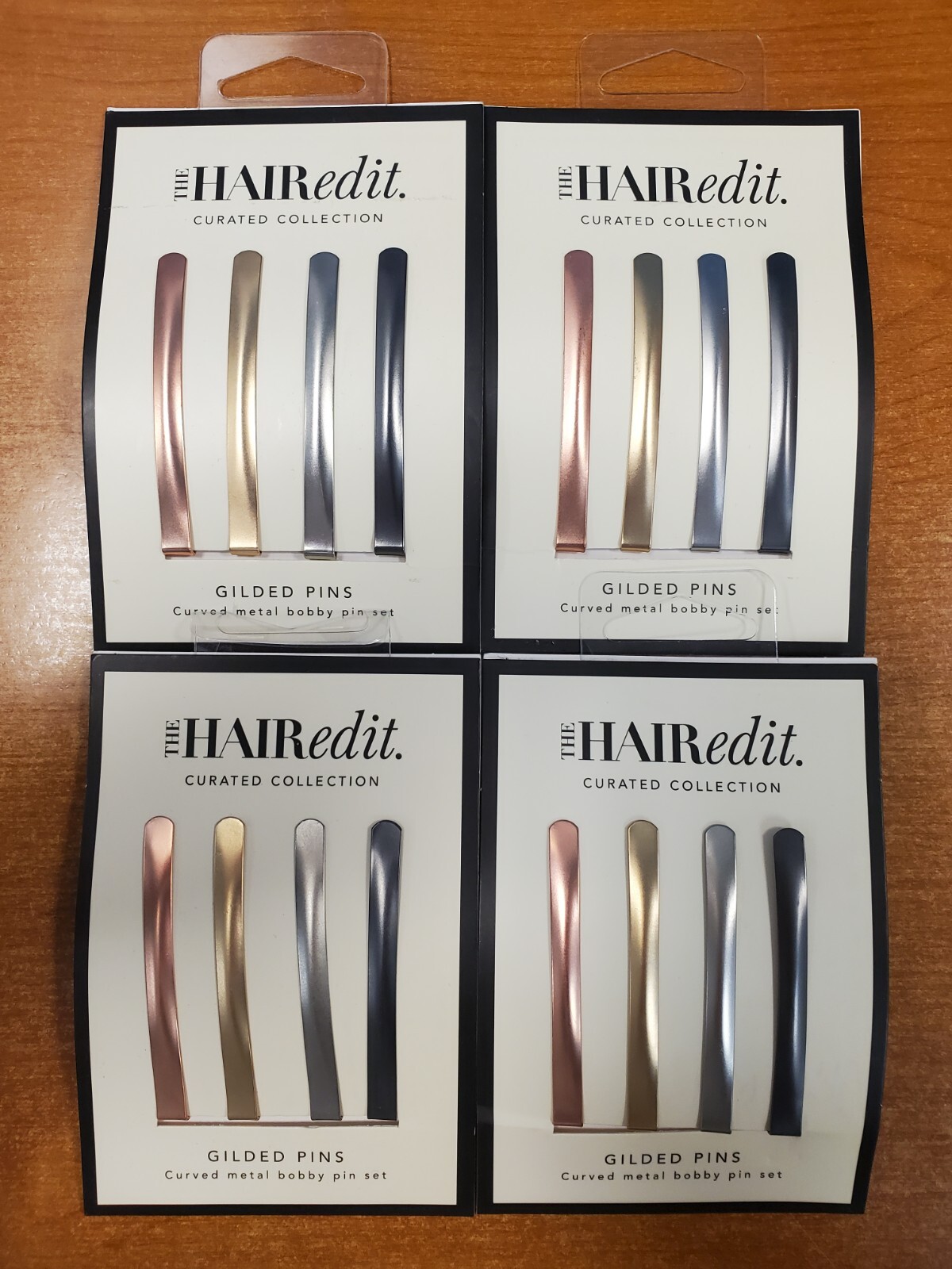 4 Pks of 4: The Hair Edit Multi Color Bobby Pin Set Metal Hair Clips (2923)R9P1a