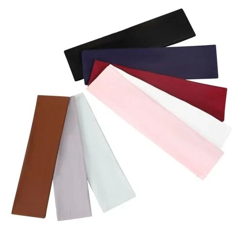 8 Pack Sport Headbands for Women Soft Elastic Non Slip Hair Bands 8 Colors