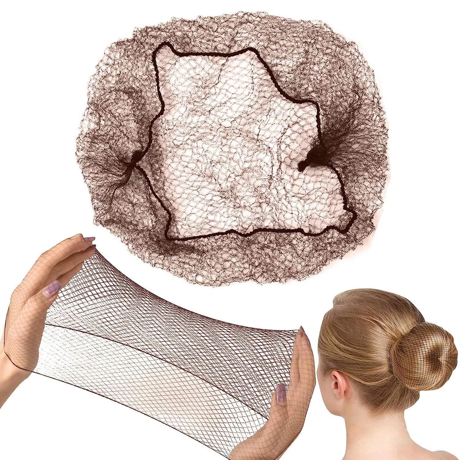 Hair Nets 20 PCS, 22 Inches Elasticity Invisible Elastic Mesh Wig Nets for Ha…