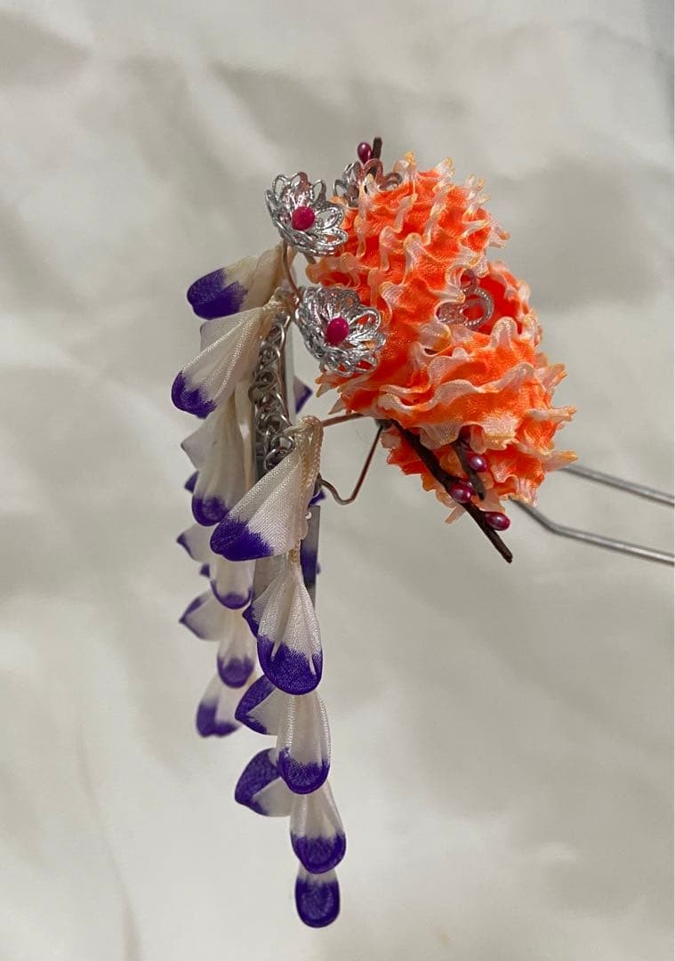 Kanzashi Kimono ornament orange