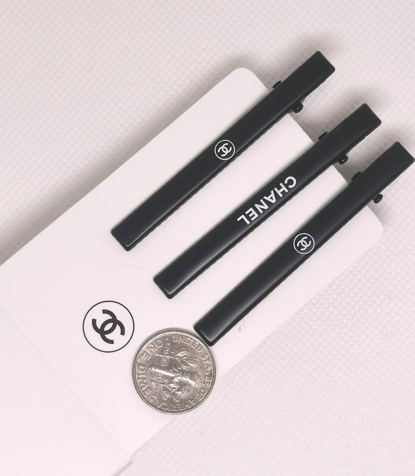 Chanel Beaute Hair Pin Hair Clip Hair Accessory Limited Black Novelty 3 Pcs Set