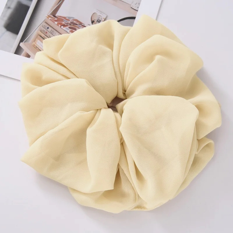 Big Size Chiffon Scrunchies For Muslim Women Custom Elastic Volumizing Oversized