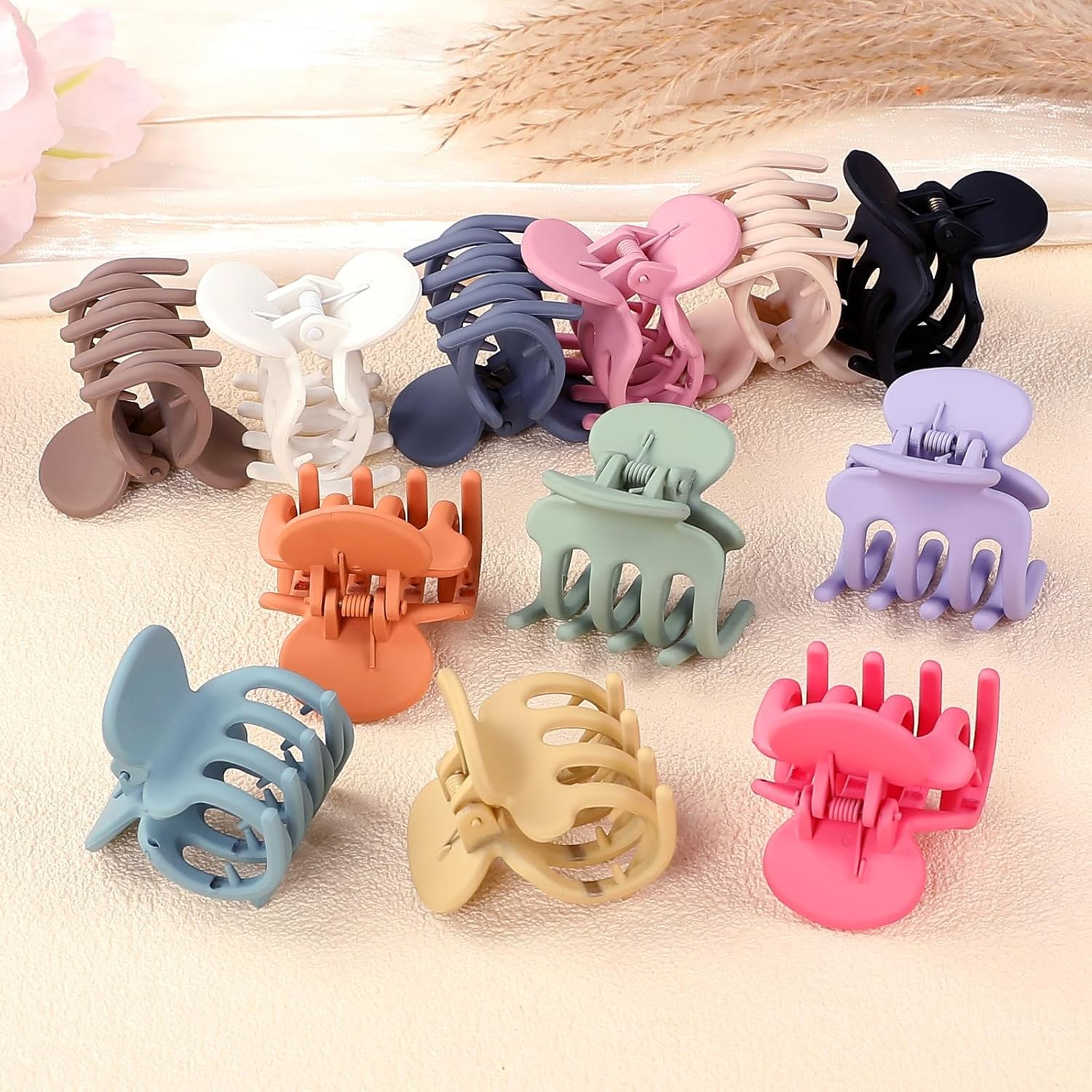 12Pcs Hair Clips for Women 1.8 Inch Small Claw Clips for Thin Hair Medium Hair C