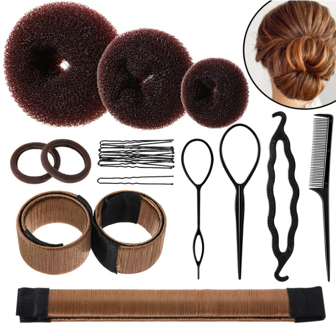 Kit De Accesorios Para El Cabello De Mujer Bricolaje Herramienta Peinado Cola