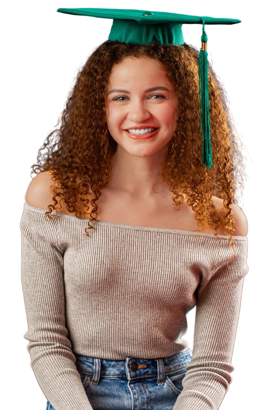 Graduation Cap Headband – Secure Your Cap & Style Natural Hair – Black/Clear