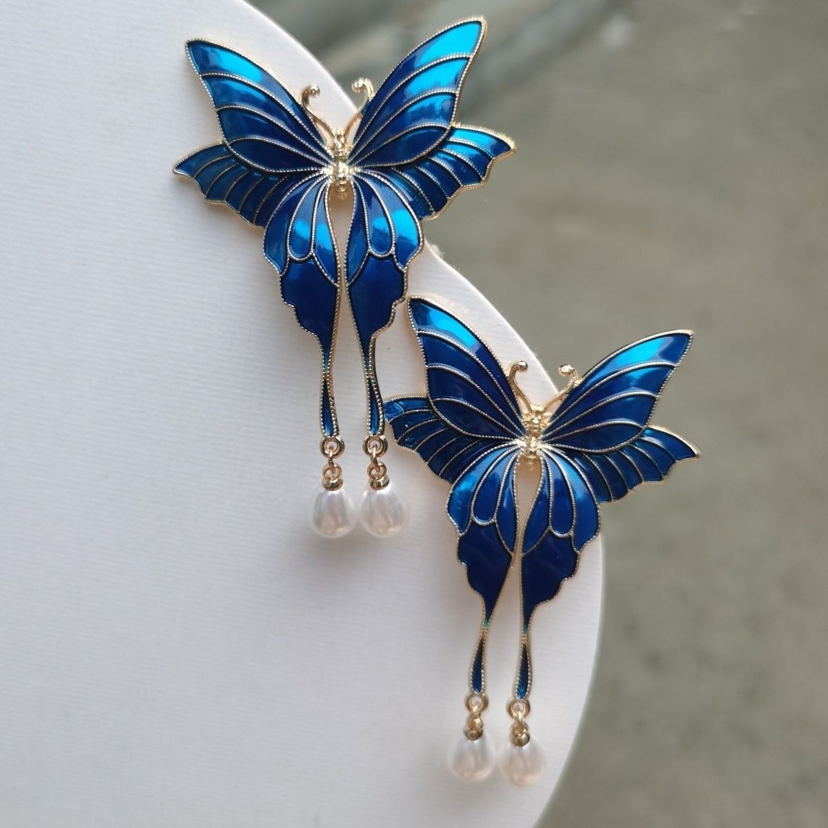 Ancient Hanfu Side Clip Butterfly Classical Qipao Photography Headpiece 2pc