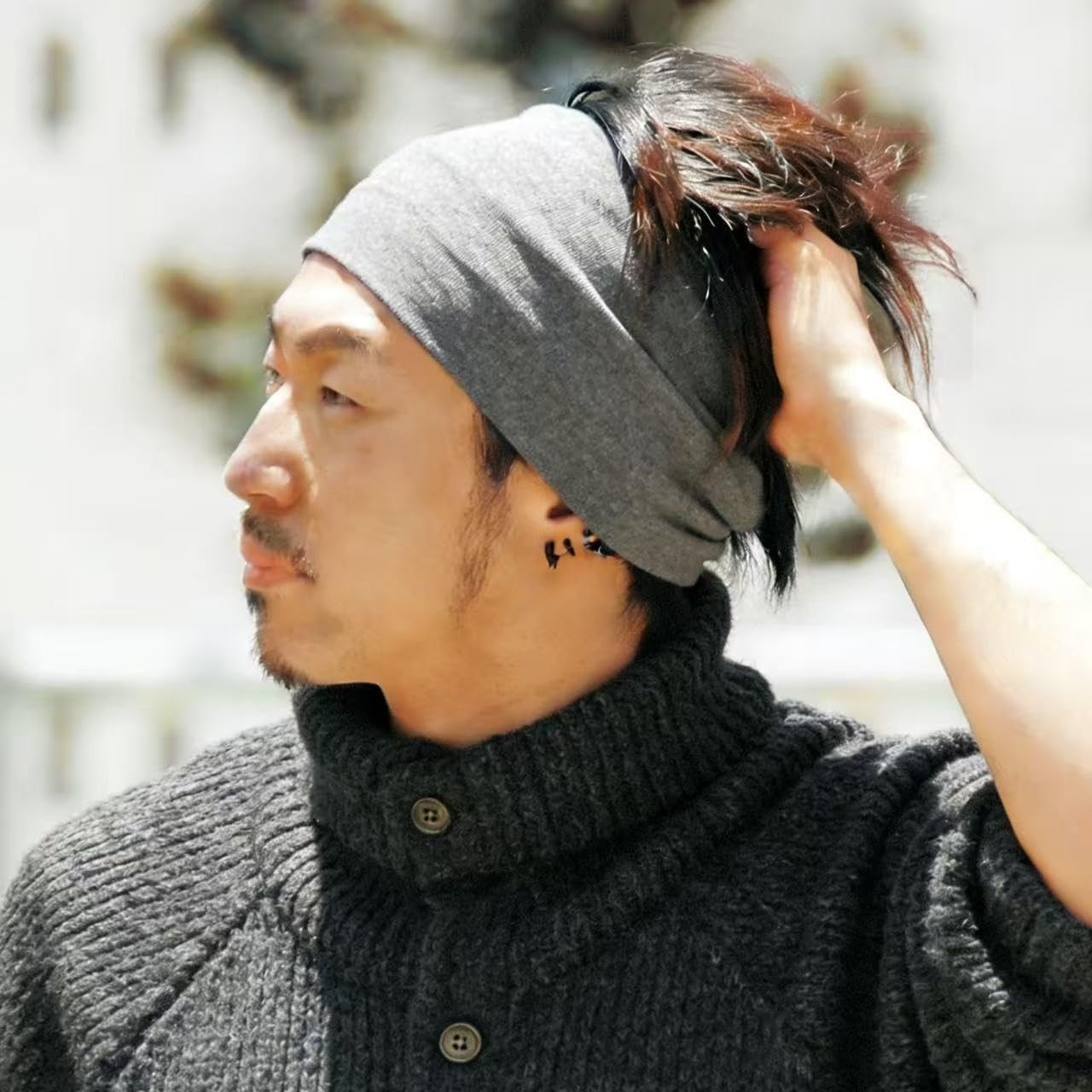 2PCS Handmade Extra Wide Dreadlock Tube Stretch Dreadlocks Headband Cotton Dr…