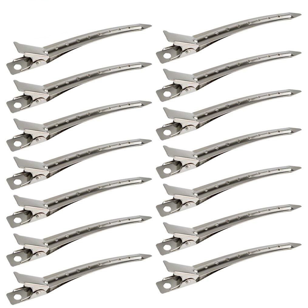 Bantoye 24 Pack Duck Bill Hair Clips 3.5 Inch Rustproof Metal Alligator Clips