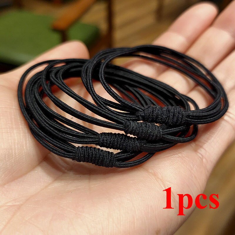 1PCS Women Girls Hair Ties Woven Elastic Rubber Band Ponytail Hair Rope Ring
